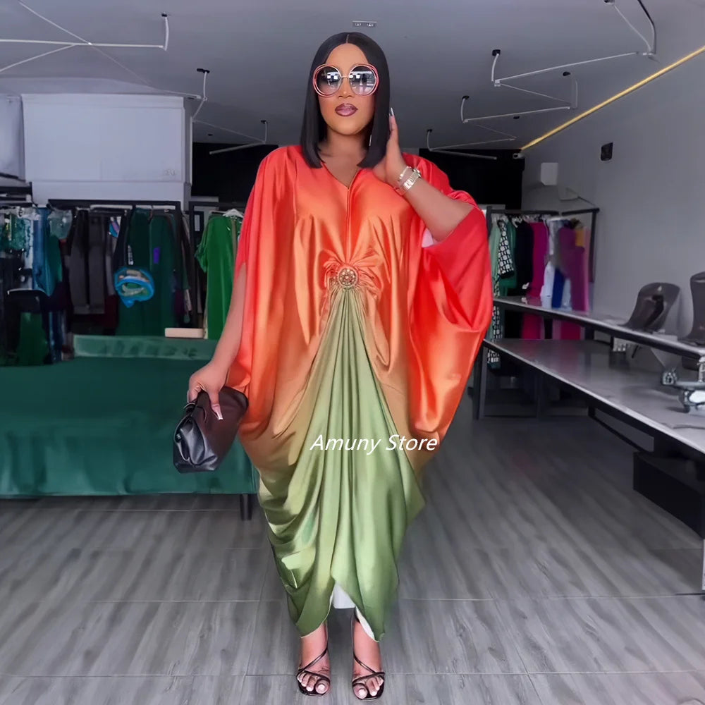 2023 Summer African Fashion Design Sleek rayon dress Nigeria's latest abaya