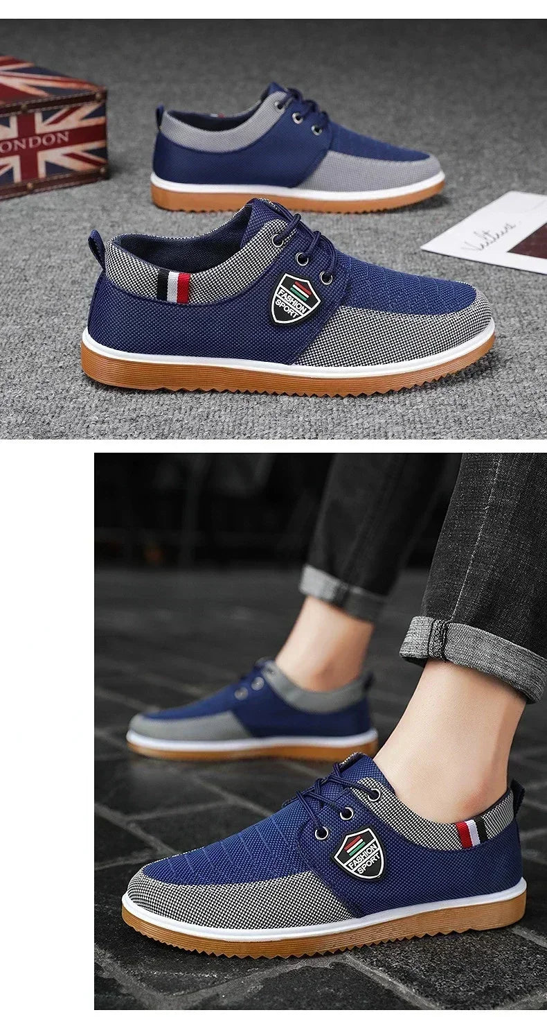 Men's casual shoes Vulcanized Work loafers Mesh Lightweight Man sports shoes Canvas Shoes for Men zapatos para hombres2025