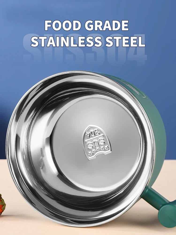 Stainless Steel Bowl with Lid - Portable Sealed Drain Bowl for Instant Noodles