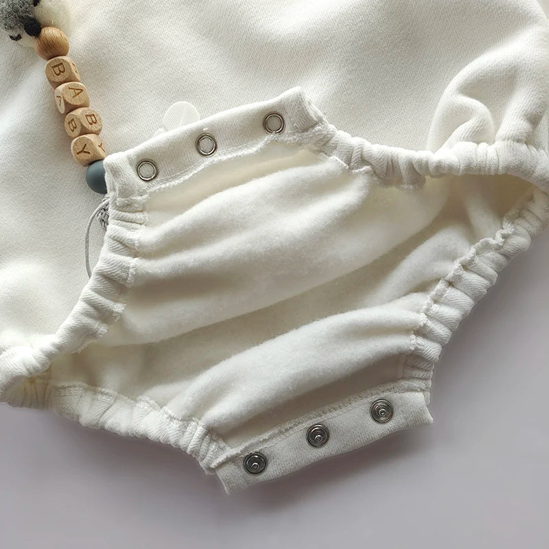 Spring Autumn Newborn Infant rompers one-piece Letter embroidery sweatshirt romper Long Sleeve Baby Full loose Body jumpsuits