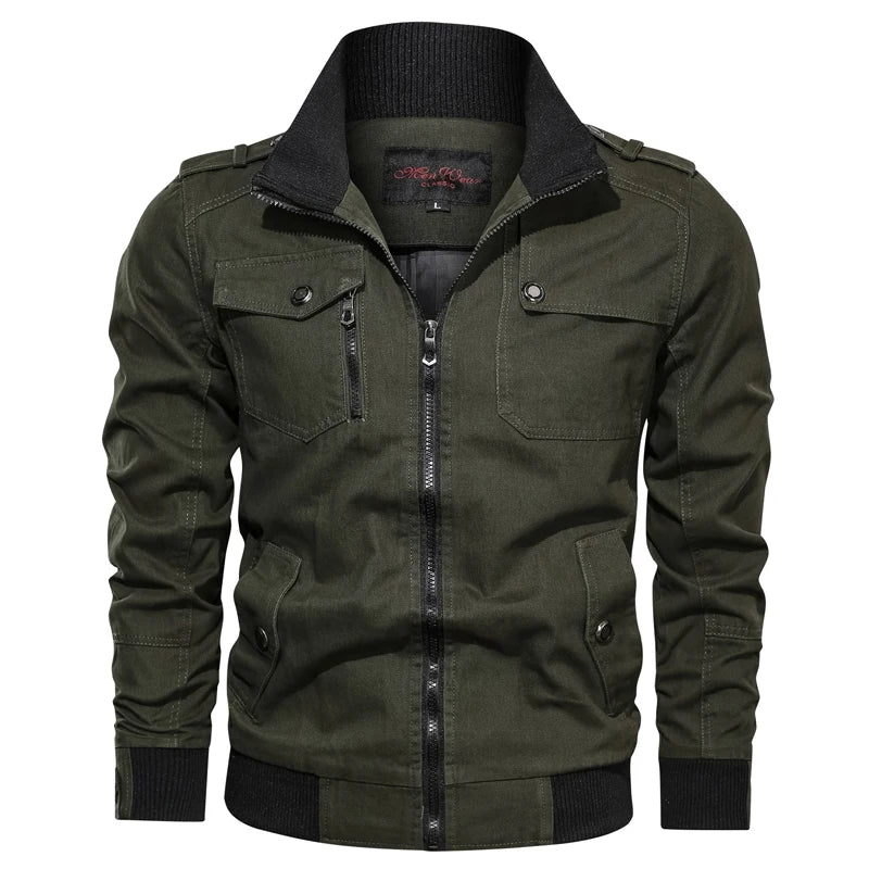 2023 New Spring Autumn Brand Fashion Men's Jacket Casual Jacket Outdoor Sports Jacket Spring and Autumn Military Motorcycle Coat