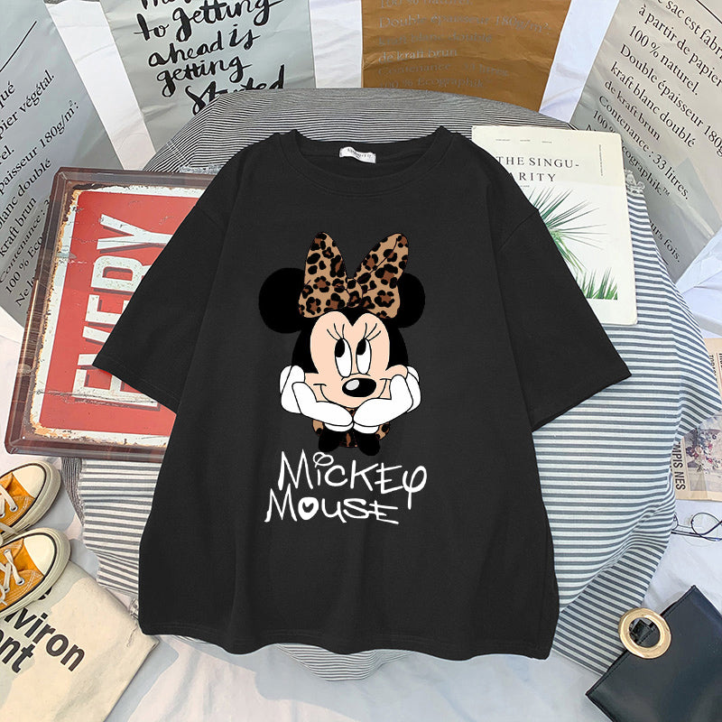 Kawaii Women T-Shirts Mickey Anime Blouses Y2k Clothing Graphic T Shirts Clothes Harajuku Oversized T Shirt Womens Tops