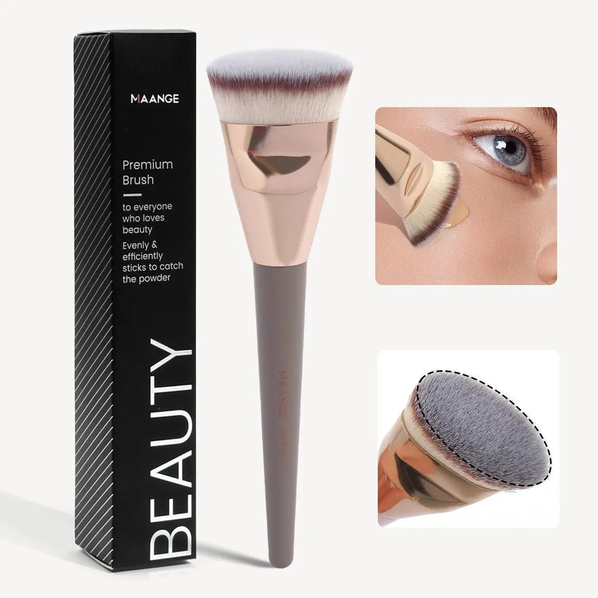 MAANGE  Head Foundation Brush with Box - Skin-Friendly Makeup Tool for All Uses