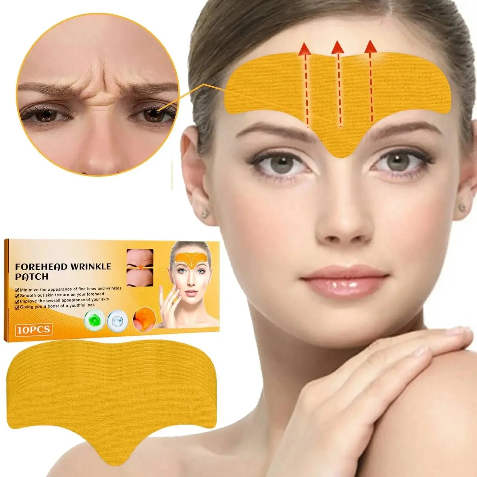 Face Wrinkle Patches - 10pcs for Lifting, Firming, and Smile Line Reduction