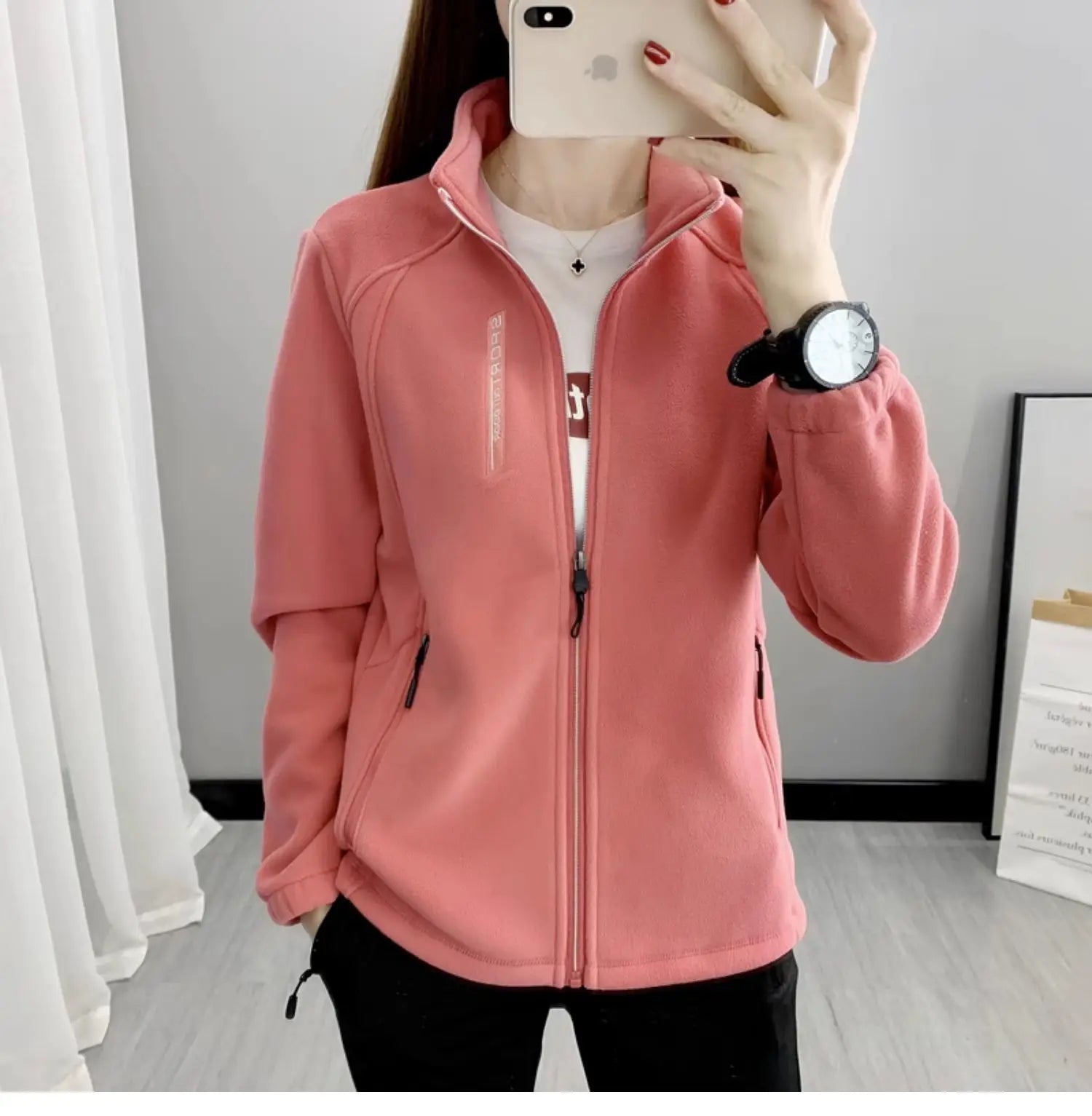 Plus Size Fleece Coats for Women Winter Spring Warm Casual Outdoor Sportswear Hiking Jogging Yoga Lady Cardigan jackets Chaqueta