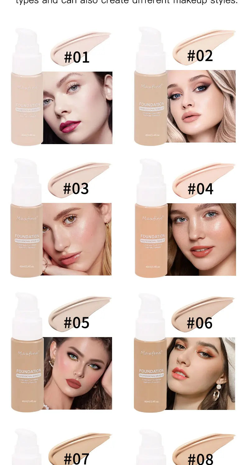 Liquid Foundation-Waterproof & Sweat-Resistant Concealer for Professional Makeup