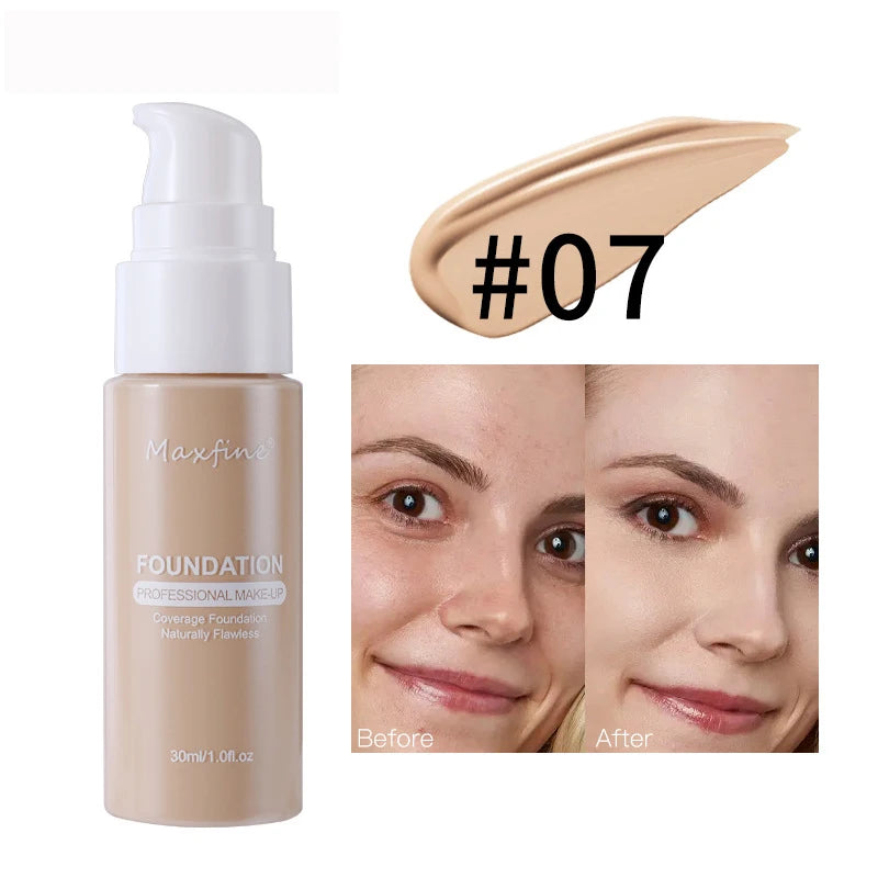 Liquid Foundation-Waterproof & Sweat-Resistant Concealer for Professional Makeup