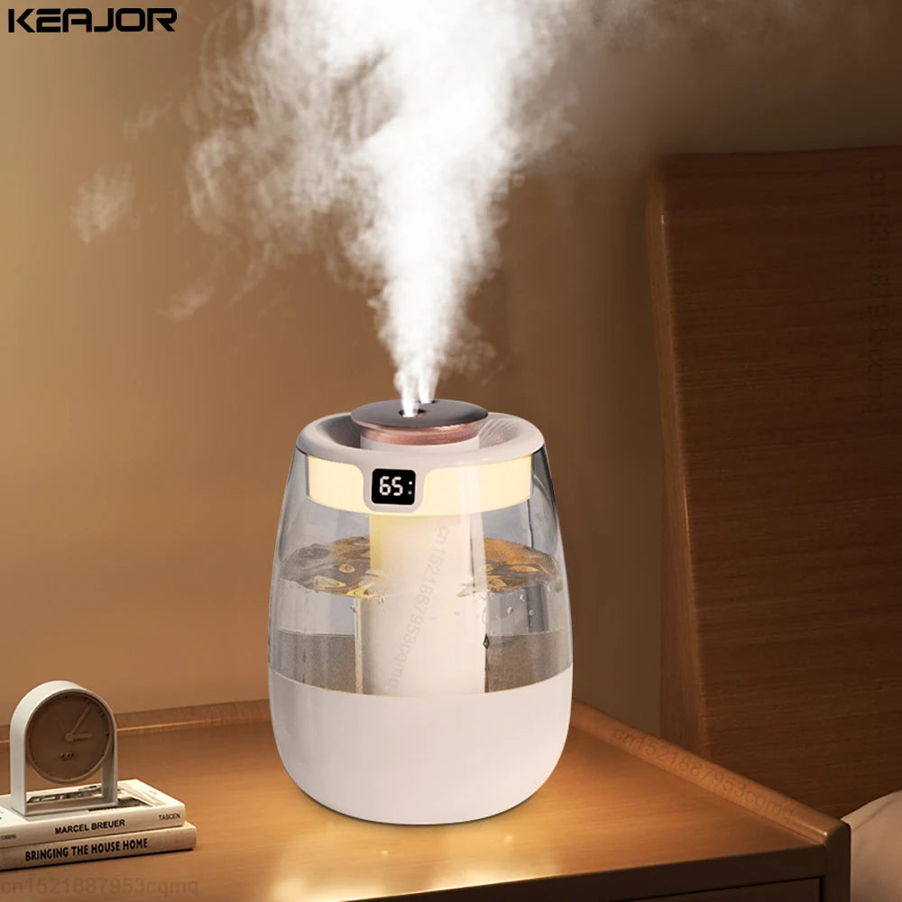 Air Humidifier 1300ML Aroma Humidifier Double Spray Port Essential Oil Diffuser USB Water Humidifier with Light for Home Office