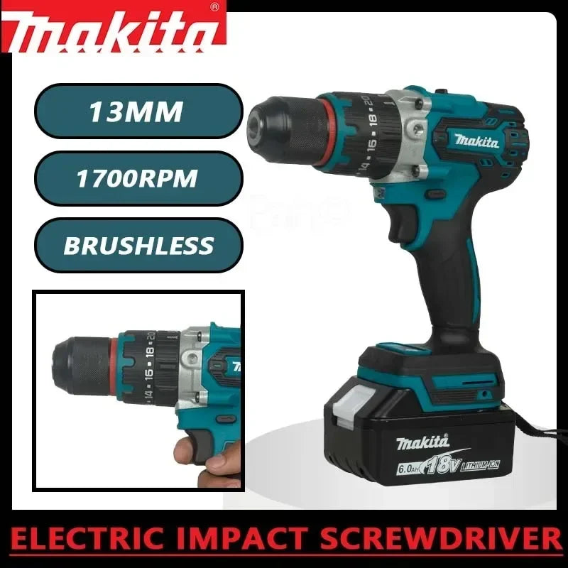 Makita DDF487 18V Brushless Electric Drill – 13mm Lithium Screwdriver & Driver