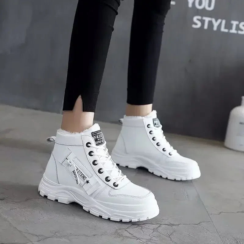 Winter Snow Boots for Women Casual High-top Shoes Warm Womens Sneakers Platform Ankle Boots Plus Size 45 Zapatillas De Mujer New