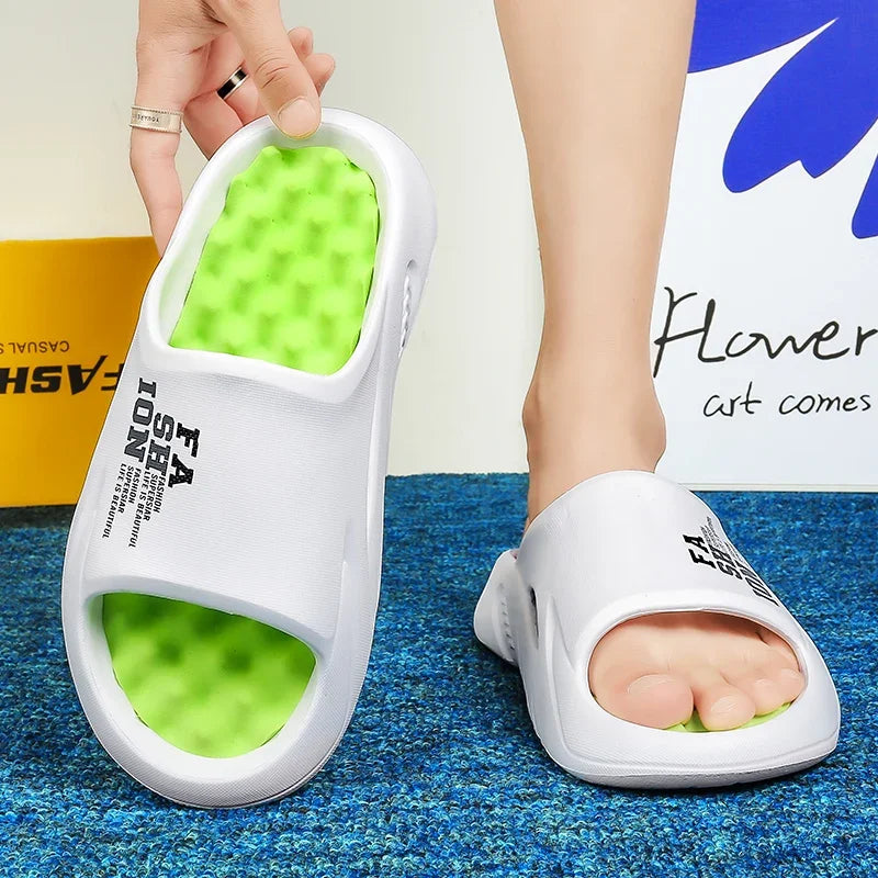 New Summer Men Massage Slippers Sides Indoor Outdoor Sandals Beach Casual Shoes Soft Sole Slides Men Flip-flops Men's Sandals