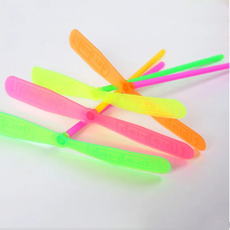 10/20pcs Novelty Plastic Bamboo Dragonfly Propeller Outdoor Classic Toy Kid Gift Rotating Flying Arrow Multicolor Random Color