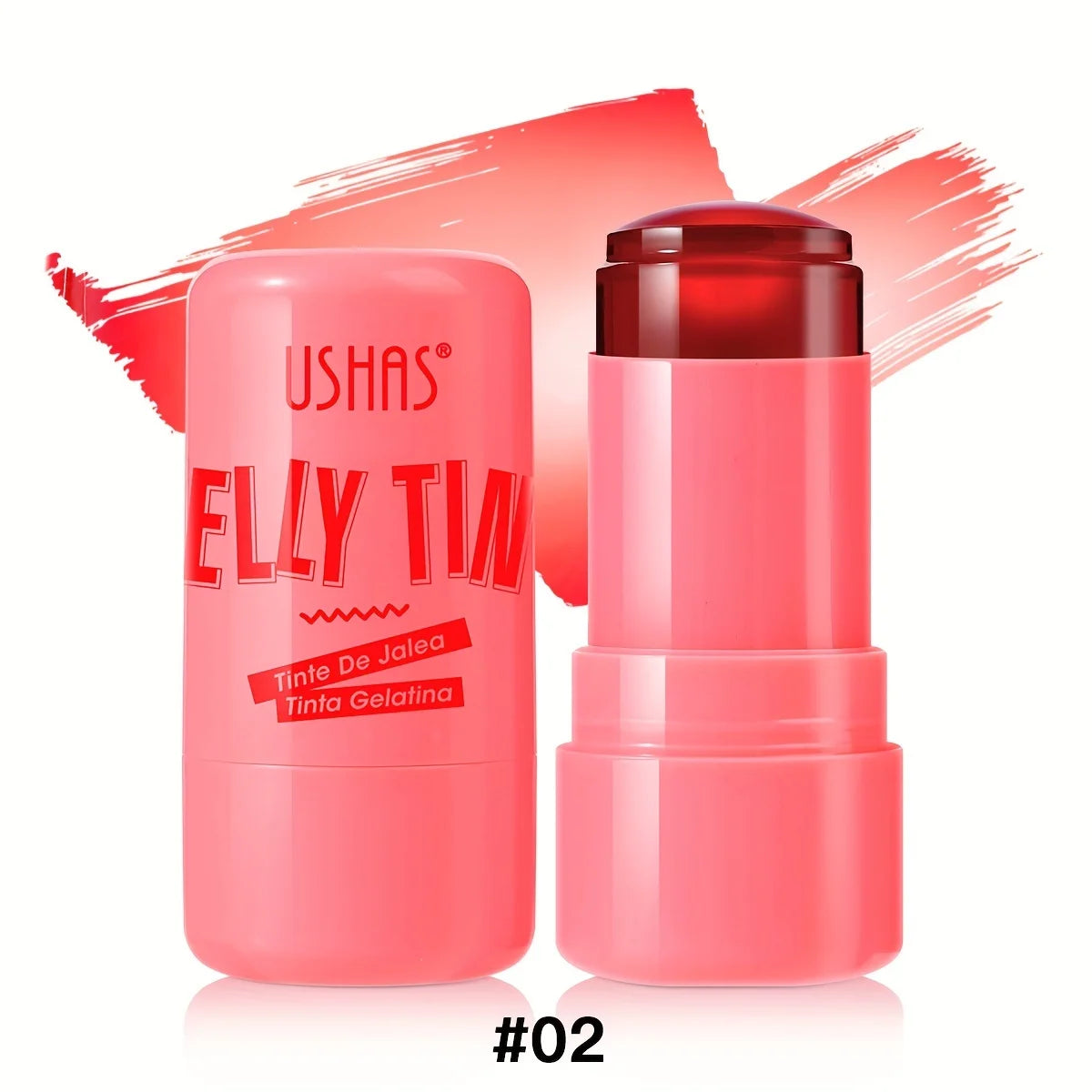 4 Colors Jelly Blush Stick Lip Balm Eyeshadow 3-in-1 Multi-Use Matte Blush