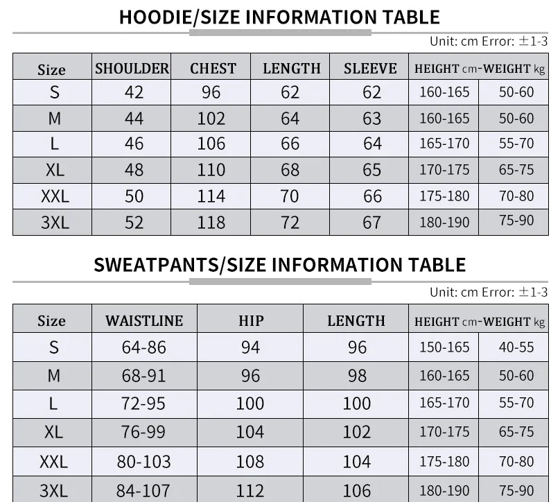 New Solid Men's Zipper jacket Hooded Pullover + Sweatpants Sports Casual Jogger Sportswear 2 Piece Male Fleece Streetwear Sets