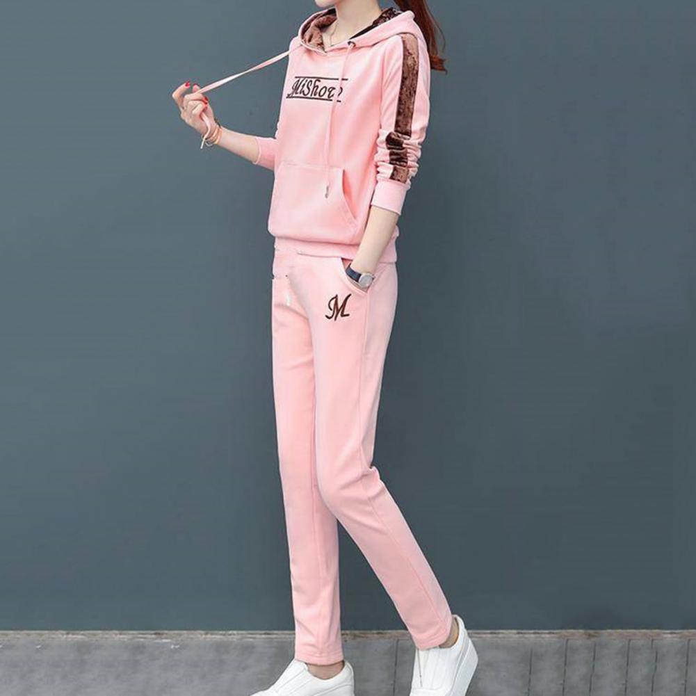 Fashion Warm Three Piece Set Women Outfit 2022 Fall Winter Thicken Tracksuit Casual Waistcoat + Hoodies + Pant Female Sweat Suit