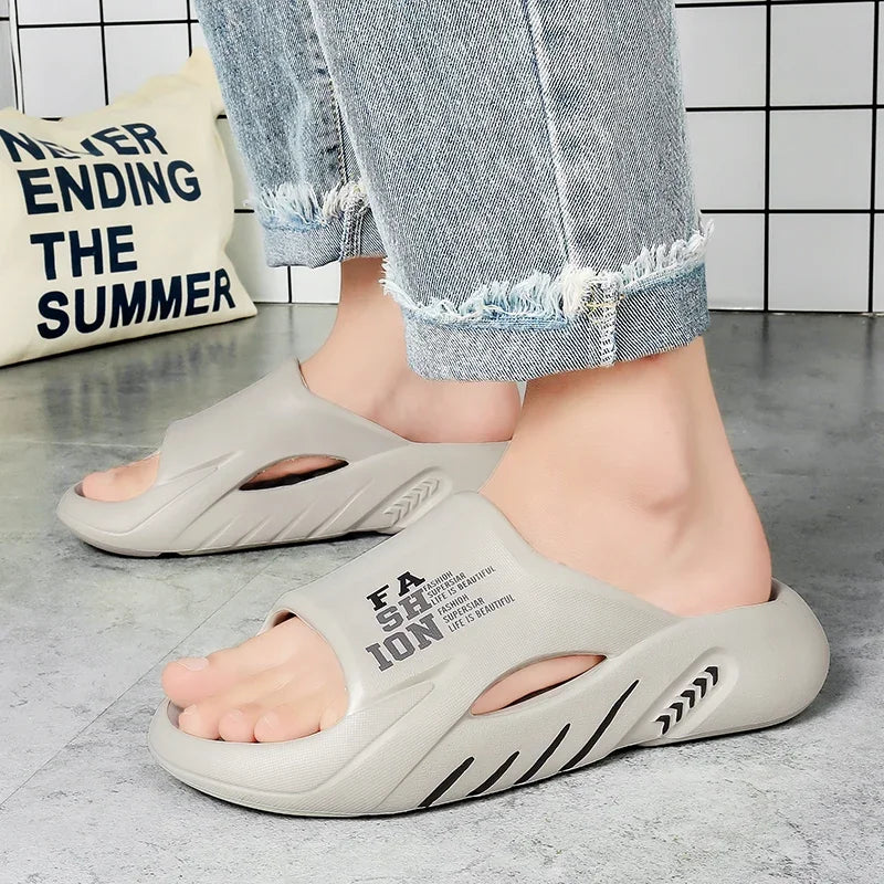 New Summer Men Massage Slippers Sides Indoor Outdoor Sandals Beach Casual Shoes Soft Sole Slides Men Flip-flops Men's Sandals