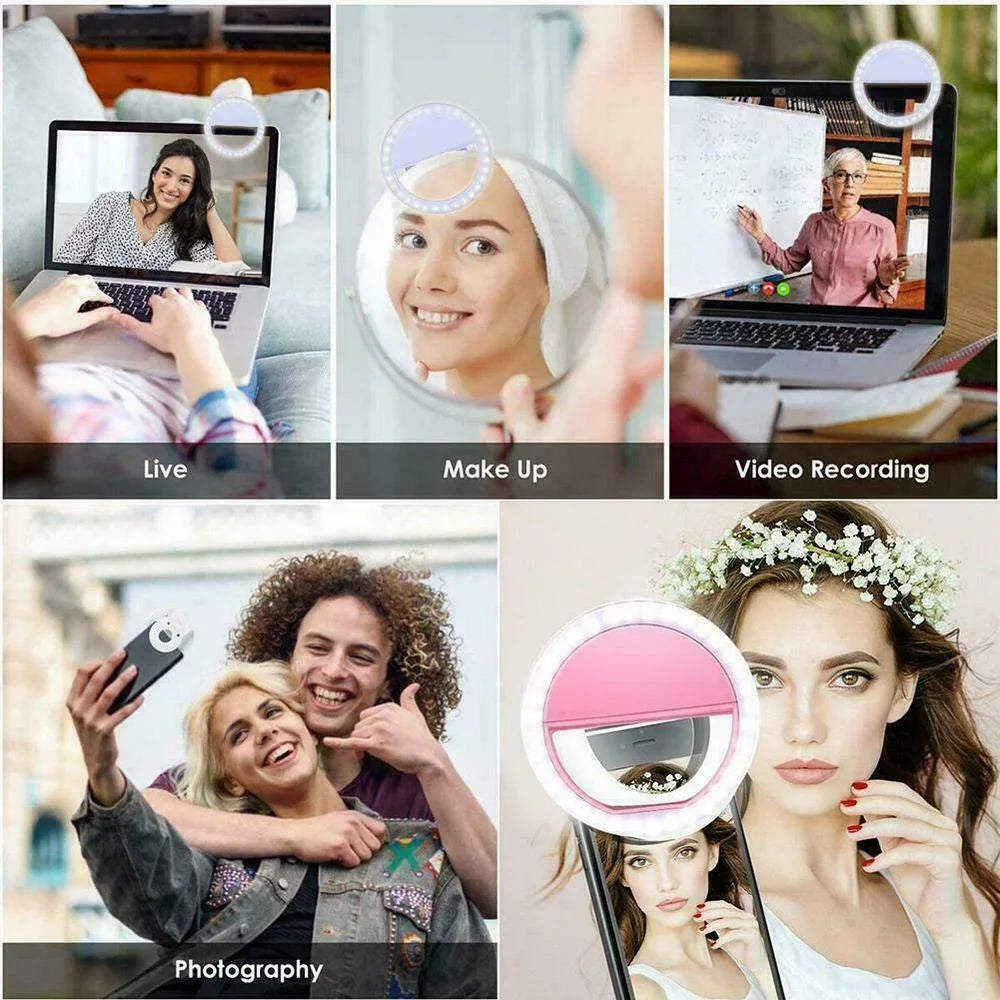 USB Charge Led Selfie Ring Light Mobile Phone Lens LED Selfie Lamp Ring