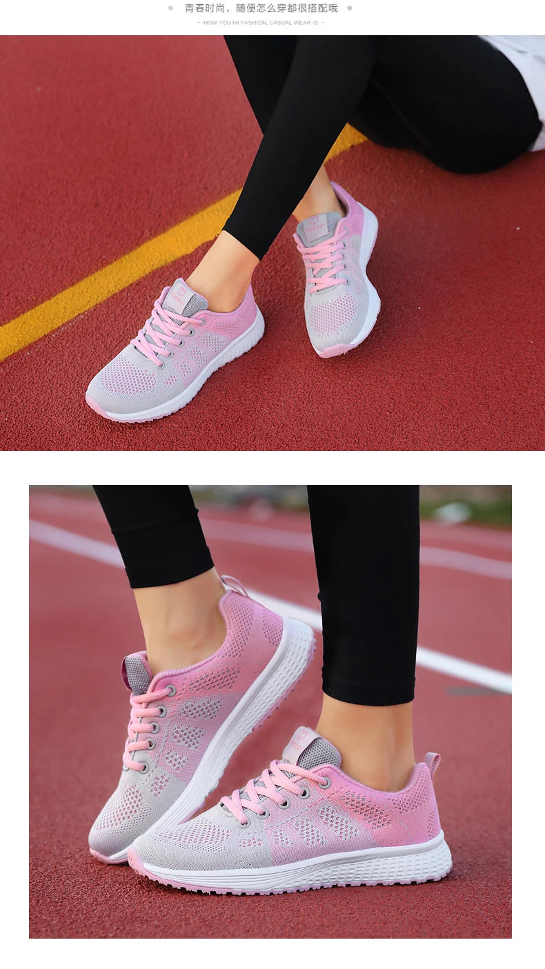 2024 Women Sport Shoes Fashion Platform Sneakers Ladies Spring Winter Flats Running Shoes for Woman