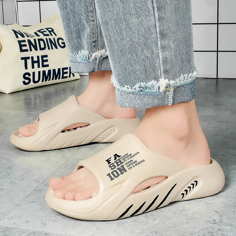 New Summer Men Massage Slippers Sides Indoor Outdoor Sandals Beach Casual Shoes Soft Sole Slides Men Flip-flops Men's Sandals