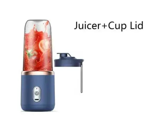 Portable Electric Blender Bottle with 6 Blades for Smoothies, Juice & Food Processing