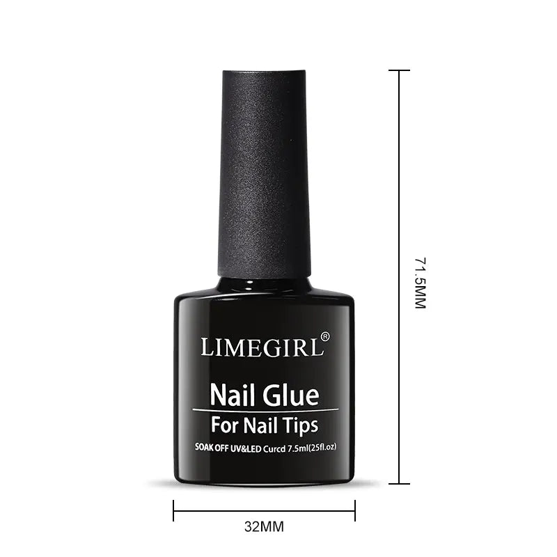 Limegirl 7.5ml Nail Tips Glue Gel UV for False Nails, Polish & Multi-Function Use