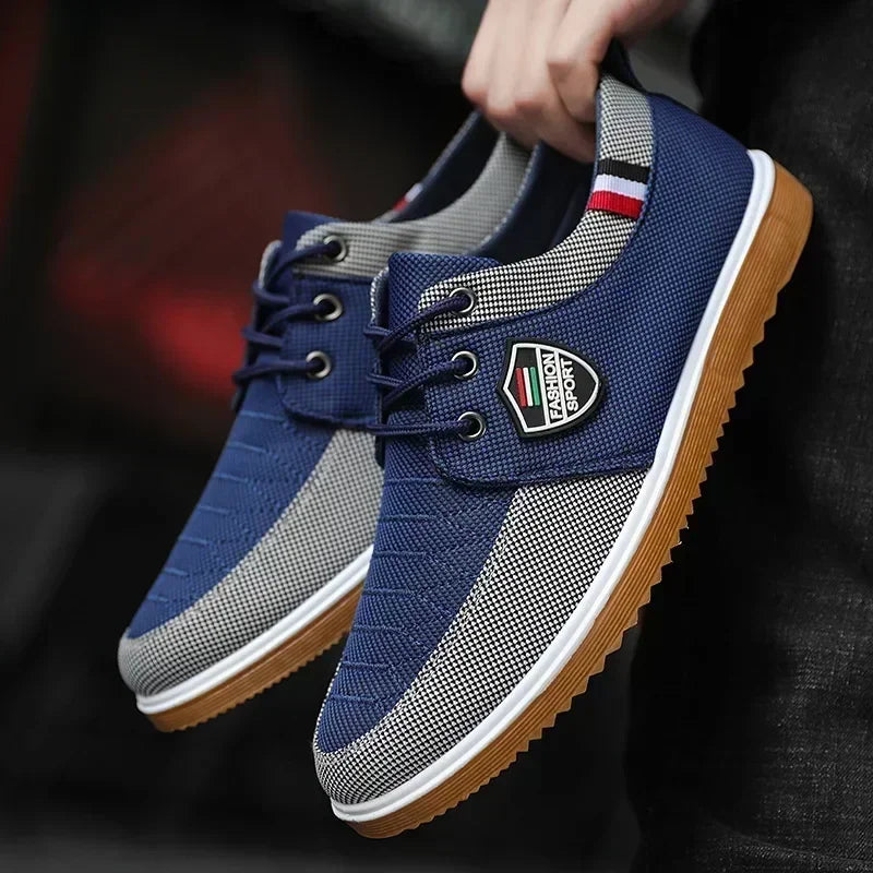 Men's casual shoes Vulcanized Work loafers Mesh Lightweight Man sports shoes Canvas Shoes for Men zapatos para hombres2025