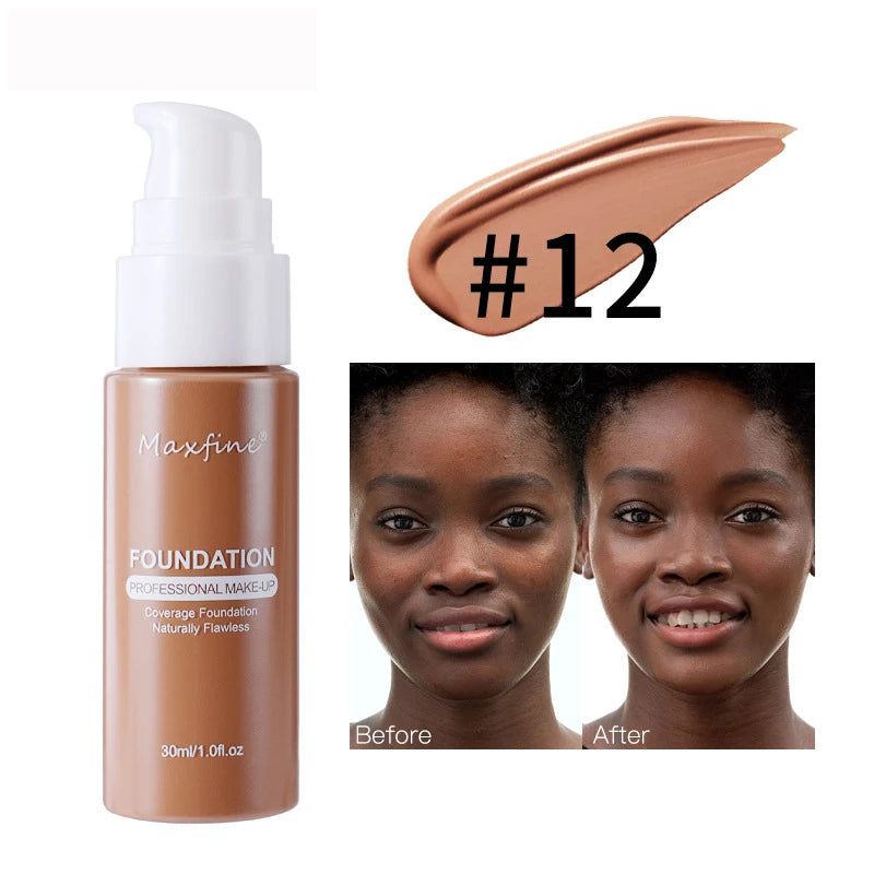 Liquid Foundation-Waterproof & Sweat-Resistant Concealer for Professional Makeup