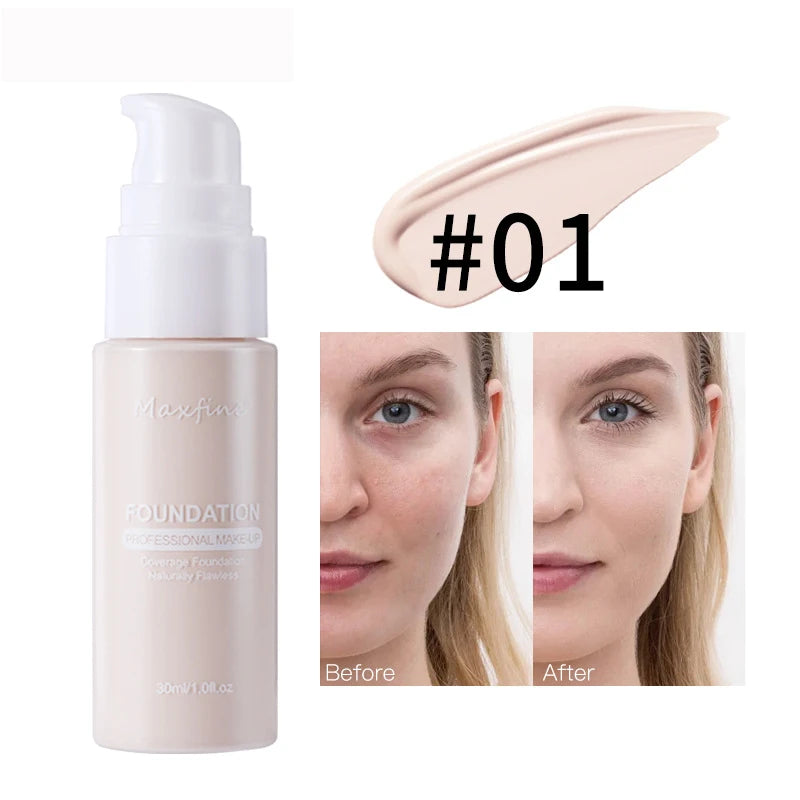 Liquid Foundation-Waterproof & Sweat-Resistant Concealer for Professional Makeup