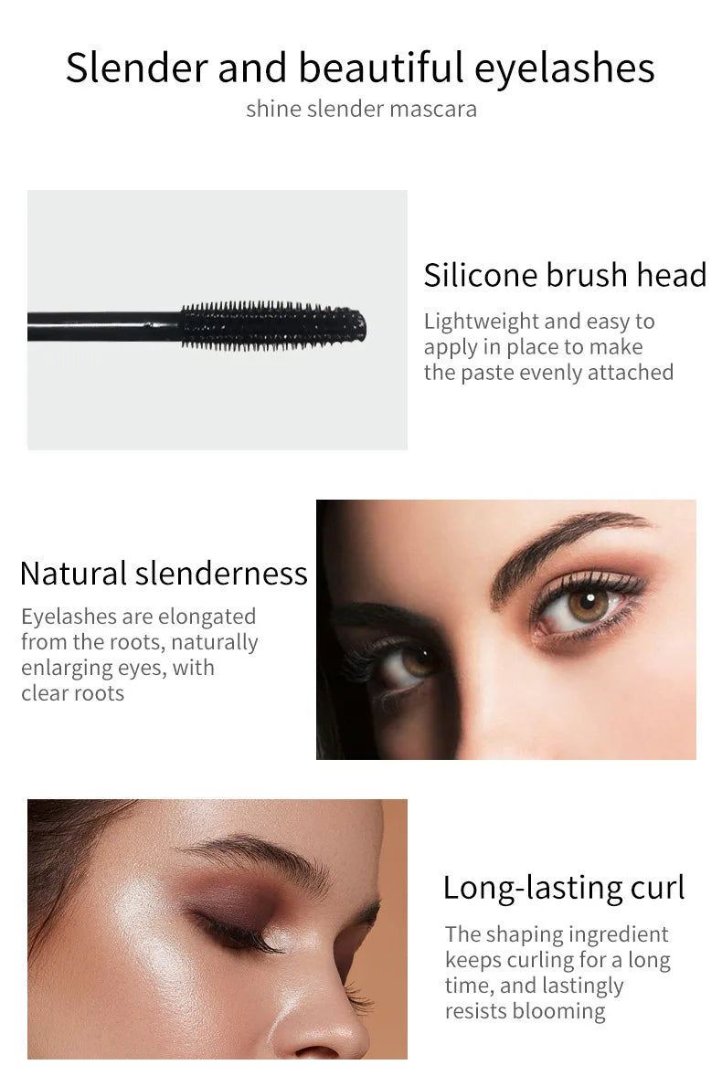 4D Brilliant Starry Sky Black  Mascara Slim, Thick, Curled, Waterproof, Long lasting, Non Staying Mascara