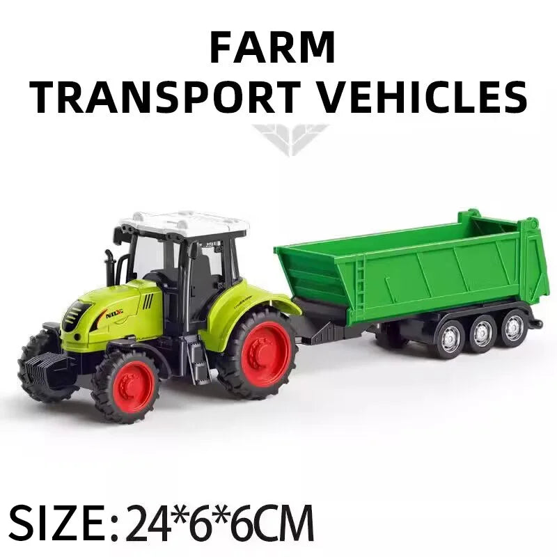 Tractor Inertia Car Farm Tractor Truck Transport Pulverizer Model Baby Car Boy Toy Engineering Car Childrens Educational Toys