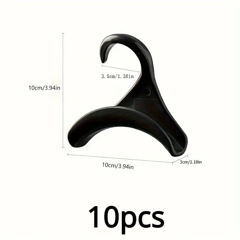 10pcs Space-Saving  Hooks for Hats, Scarves, Handbags, & Wardrobe Organization