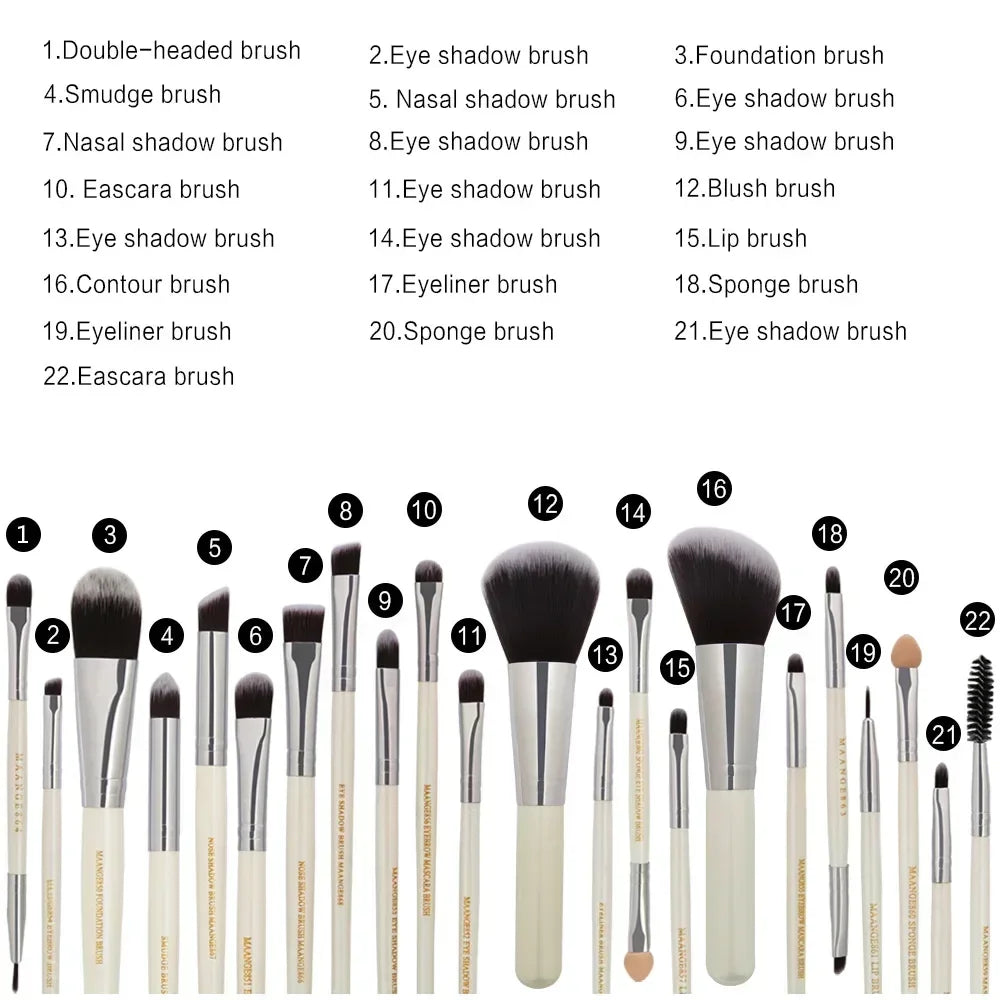 Professional Makeup Brush Tools Set - 3/13/22pcs for Eyeshadow & Eyeliner