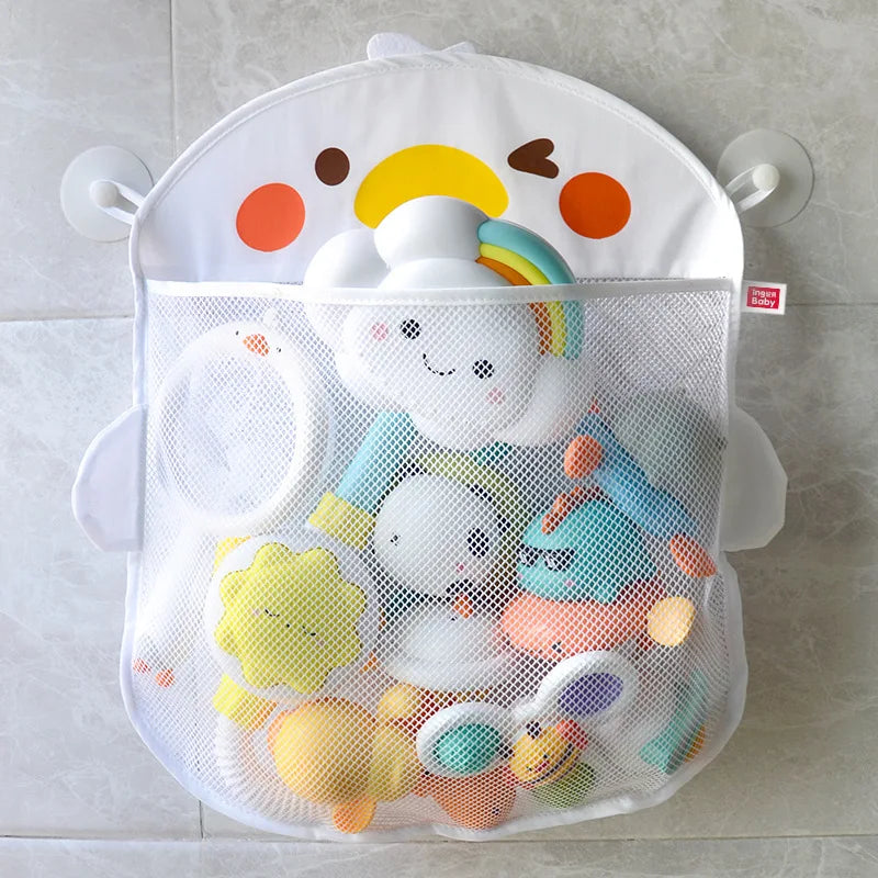 Dinosaur Animal Baby Bath Toys Organizer Kids Tidy Storage Suction Bathroom Bathtub Doll Hanging Bag Basket Mesh Bag Water Toys