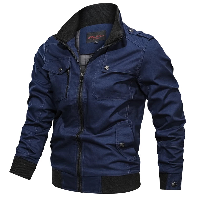 2023 New Spring Autumn Brand Fashion Men's Jacket Casual Jacket Outdoor Sports Jacket Spring and Autumn Military Motorcycle Coat