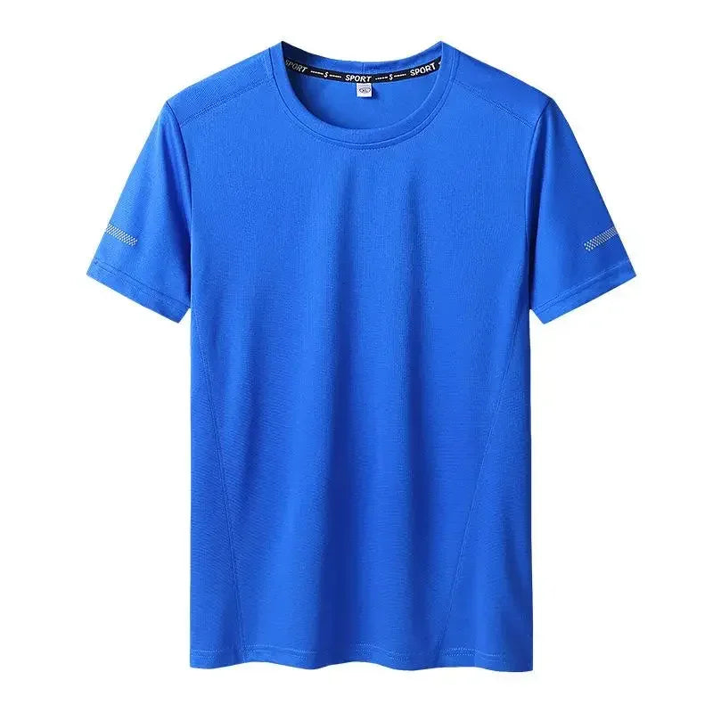 "Men's 9XL Quick-Dry T-Shirt - Plus Size, Round Neck, Short Sleeve, Oversized Tee"