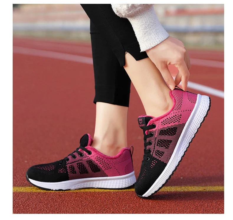 2024 Women Sport Shoes Fashion Platform Sneakers Ladies Spring Winter Flats Running Shoes for Woman