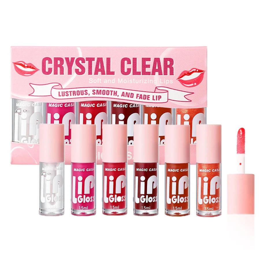 MAGIC CASA 6pcs/set Hydrating Jelly Lip Oil long-lasting Moisturizing