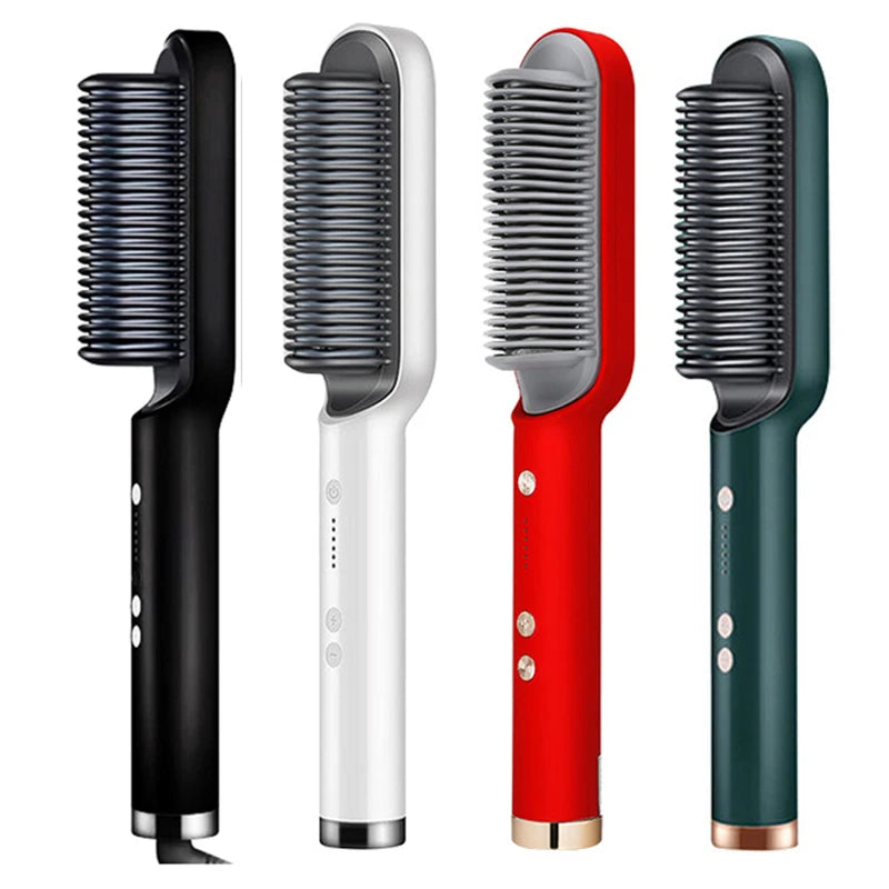 Electric Hair Straightener Brush Professional Fashion Fast Heating Ceramic