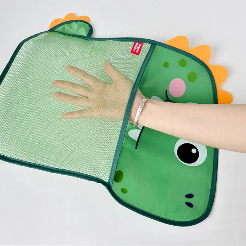 Dinosaur Animal Baby Bath Toys Organizer Kids Tidy Storage Suction Bathroom Bathtub Doll Hanging Bag Basket Mesh Bag Water Toys