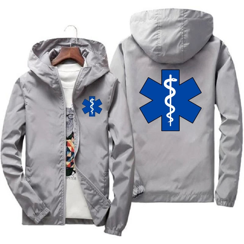 EMT Emergency Ambulance 2021 Men's New Spring And Autumn Fashionable Outdoor Waterproof Jackets Windbreaker Coat Camping Clothes