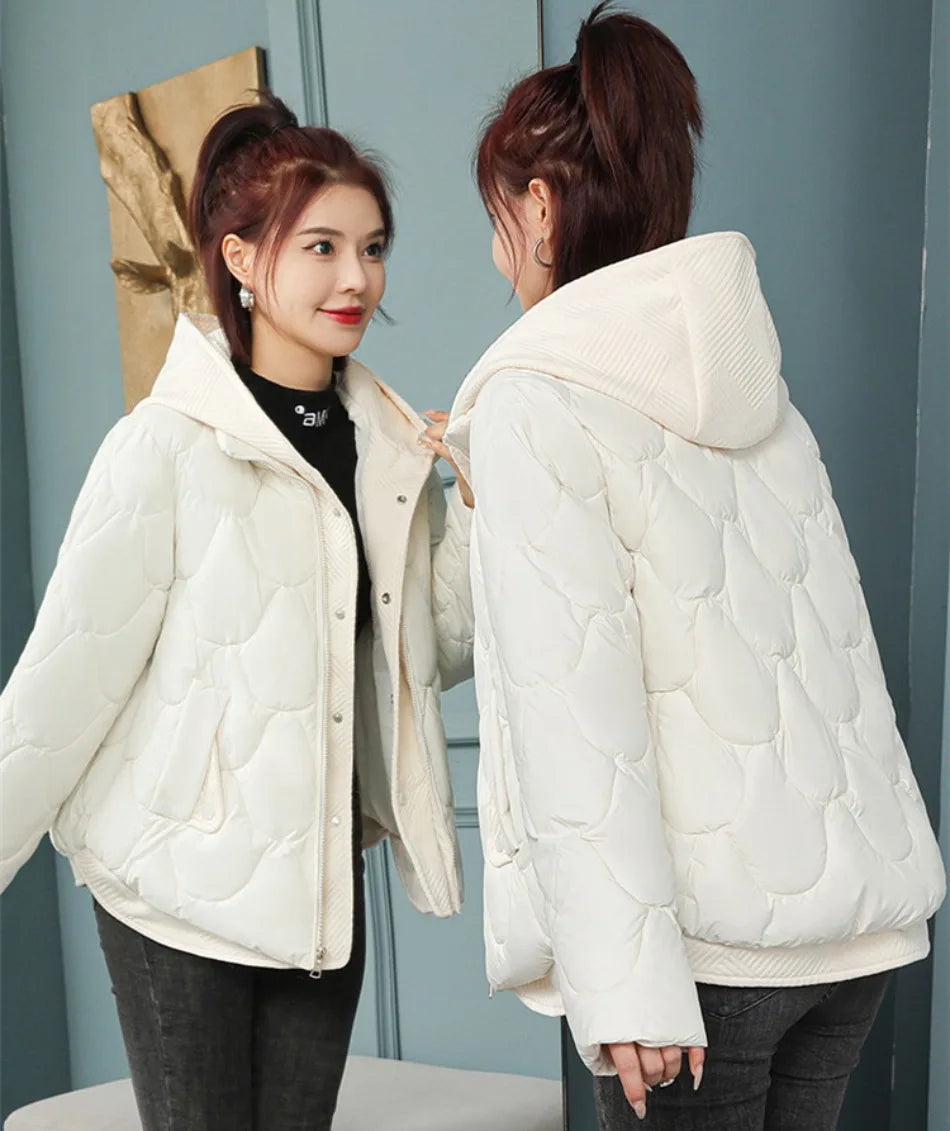 2024 Fashion Coats Korean Style Loose Comfort Quilted Coat Women Jacket Women Parkas Warm Jackets Casual Coat New Winter Clothes