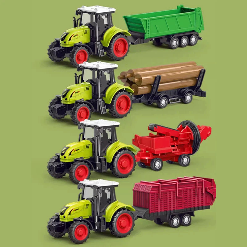 Tractor Inertia Car Farm Tractor Truck Transport Pulverizer Model Baby Car Boy Toy Engineering Car Childrens Educational Toys