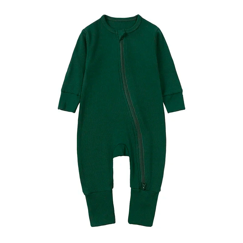 2025 Spring Newborn Baby Boy Romper Thicken Bamboo Infant Clothes Long Sleeve Ribbed Bodysuit Kid Girl Jumpsuit Sleeper Pajamas