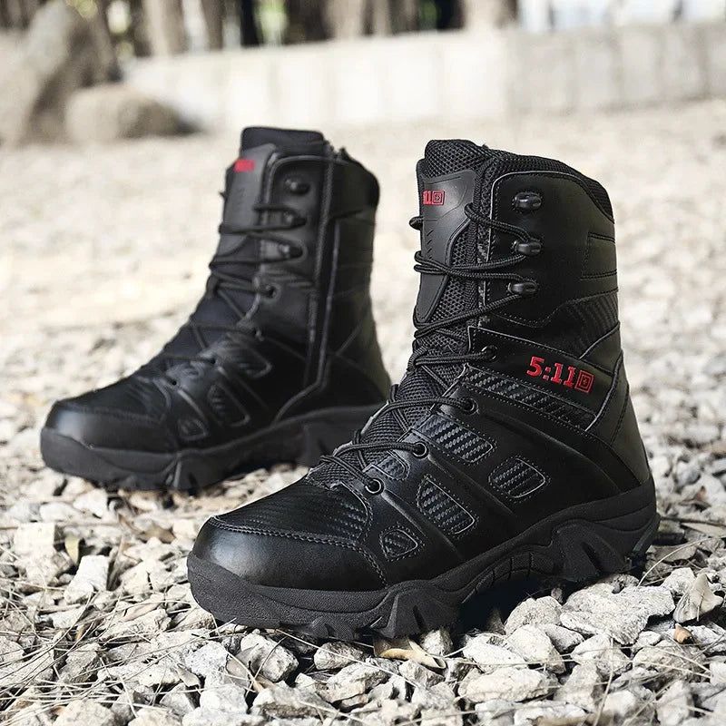 Special Forces Combat Boots Cross-Border Fast Selling Large Size Men's Shoes 46 High Top Outdoor High-Waisted Tactical Climbing