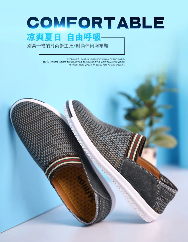 2023 Summer New  Men's   Fashion Trend Breathable Comfortable Lightweight Casual Flat Shoes