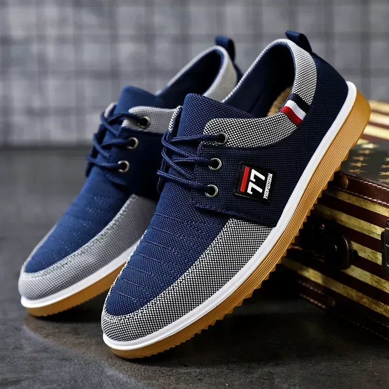 Men's casual shoes Vulcanized Work loafers Mesh Lightweight Man sports shoes Canvas Shoes for Men zapatos para hombres2025