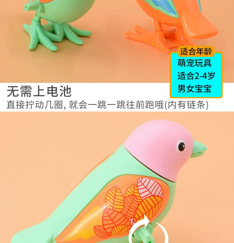 New Clockwork Toy Children's Cartoon Winding Creative Jumping Little Magpie Bird Puzzle Small Animal Baby Gift