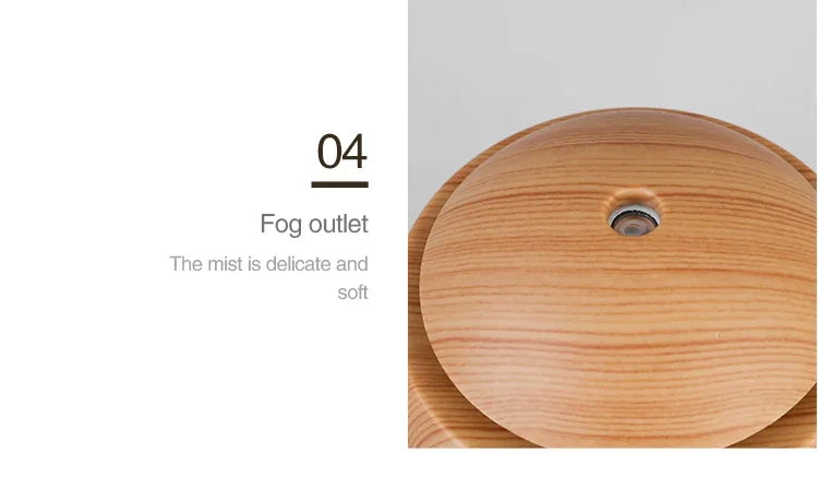 USB Ultrasonic Cool Mist Sprayer Essential Oil Fragrance Mini Home Wood Grain Air Humidifier Electric Air Aroma Diffuser Purifie