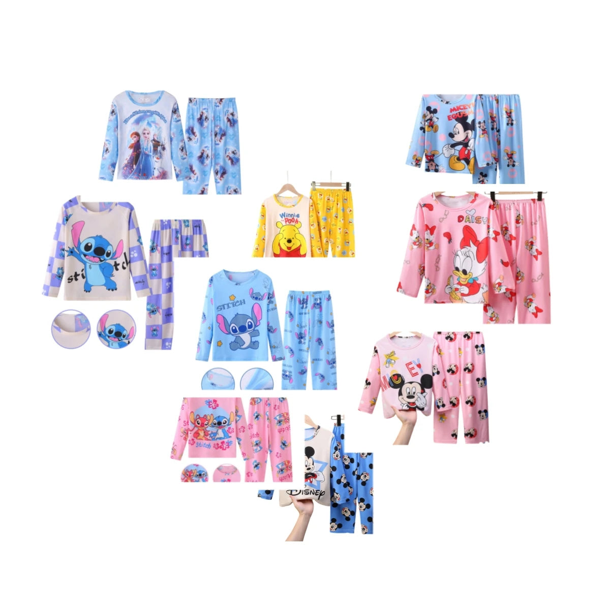 2pcs/set New Children Pyjamas Mickey Cartoon Boys and Girls Sets Kid Home Wear young boys and girls Casual Sleepwear Suit