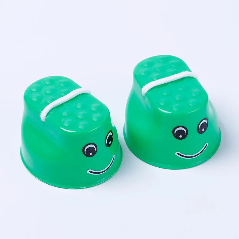 1 Pair Plastic Walker Stilt Shoe Children Outdoor Fun Sports Walker Walk Balance Training Toys Kindergarten Teaching Aids DDJ